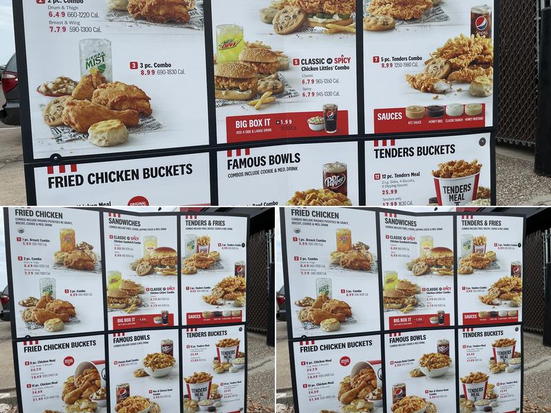 KFC Menu