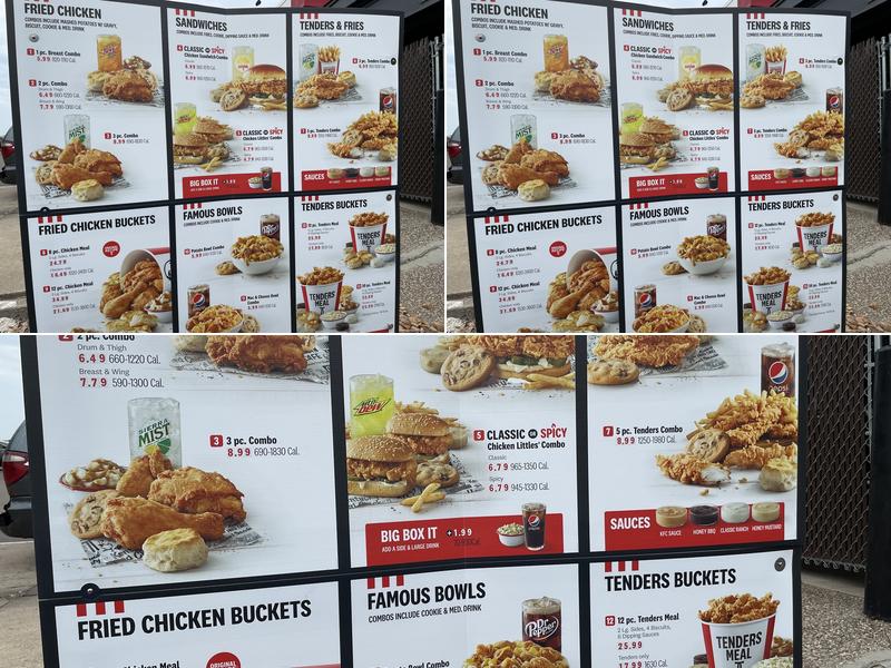 KFC Menu