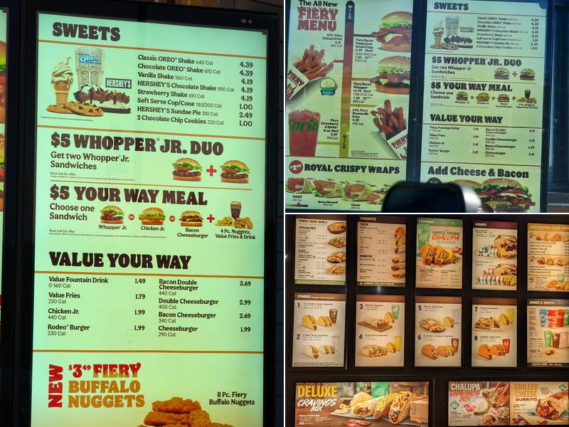 Burger King Menu