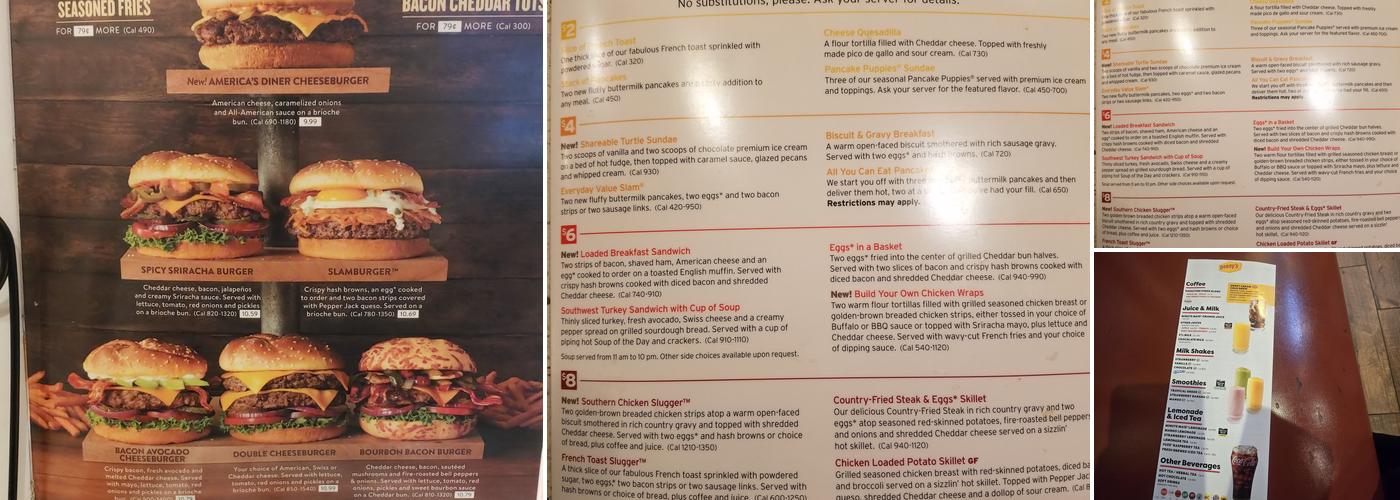 Denny's Menu