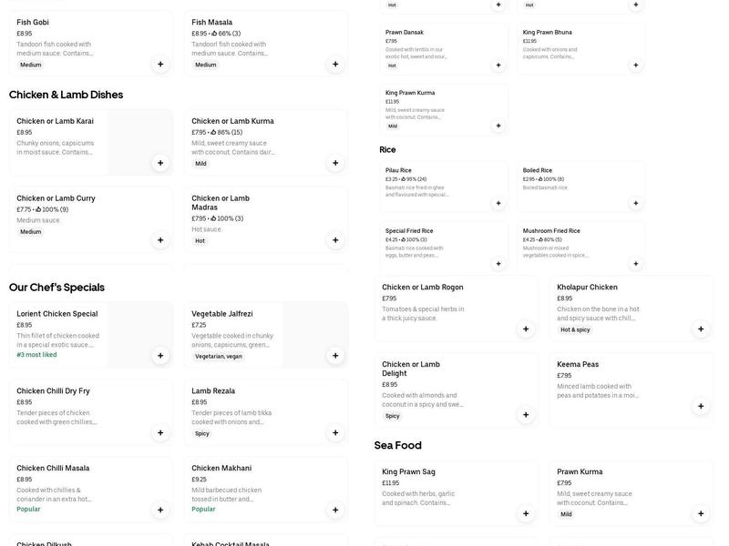 Greenford Tandoori Menu