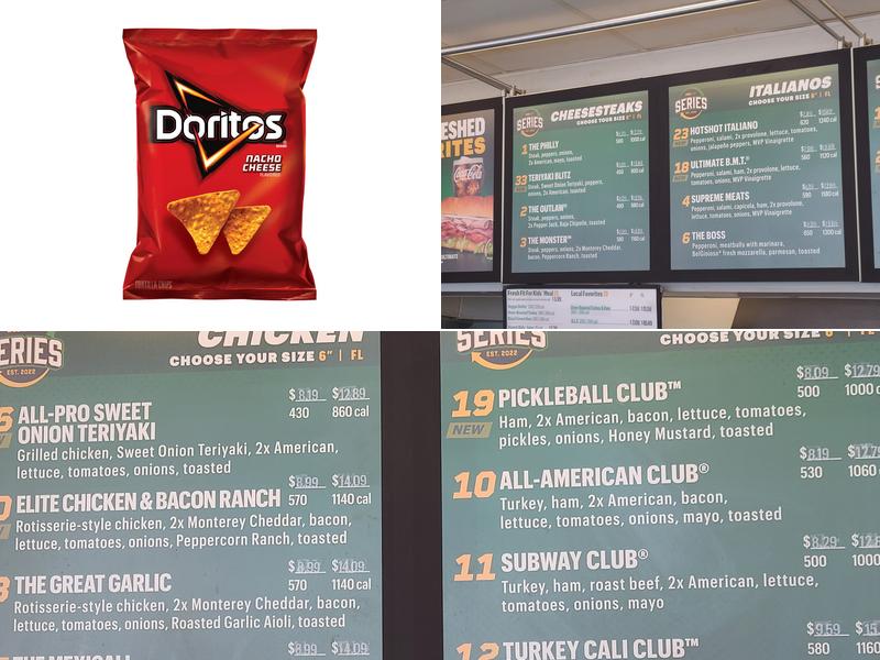 Subway Menu