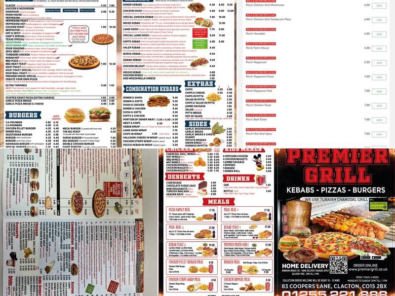Premier Kebab House Menu