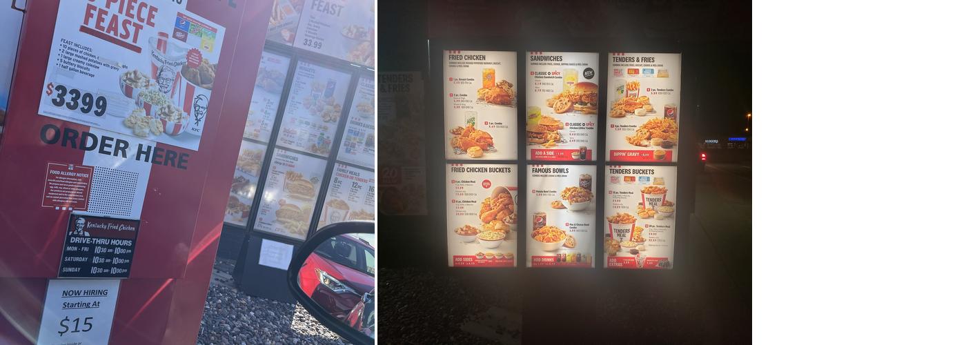 KFC Menu