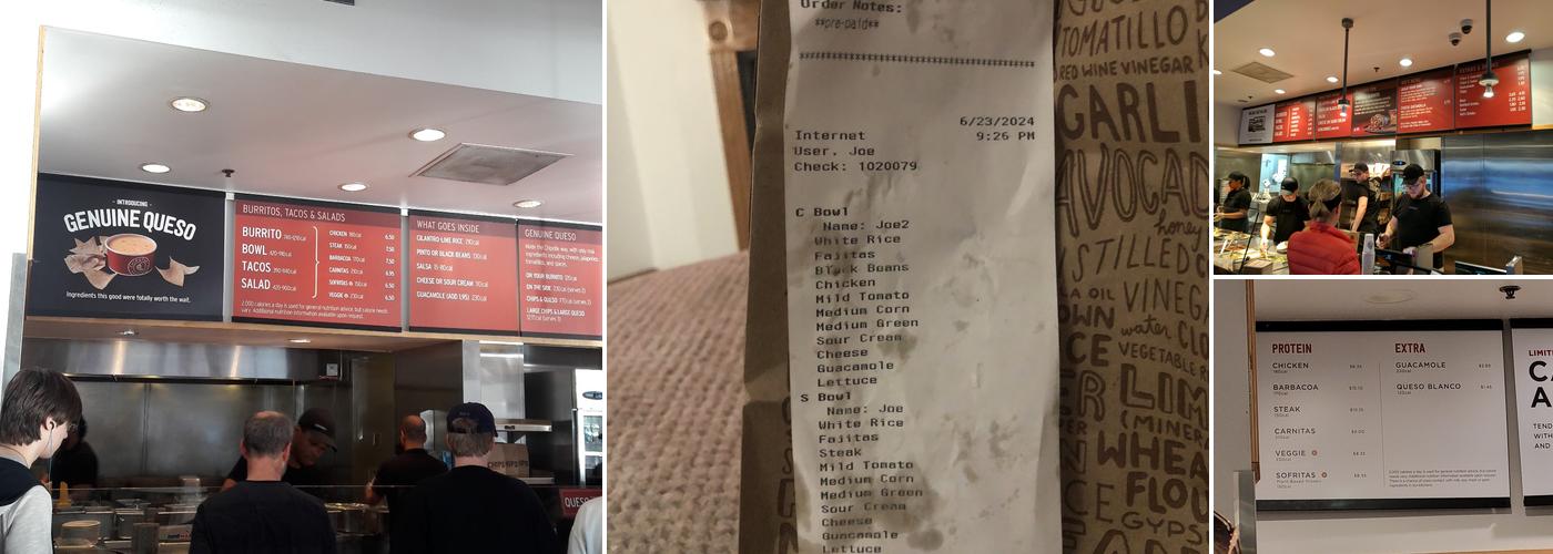 Chipotle Mexican Grill Menu