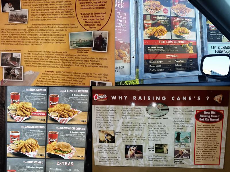 Raising Cane's Chicken Fingers Menu