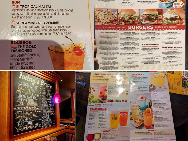 Red Robin Gourmet Burgers and Brews Menu