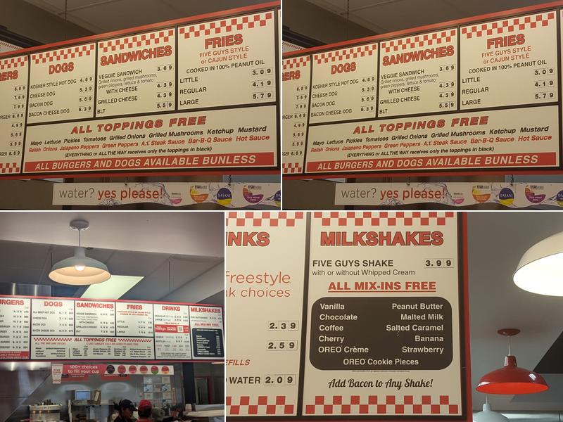 Five Guys Menu
