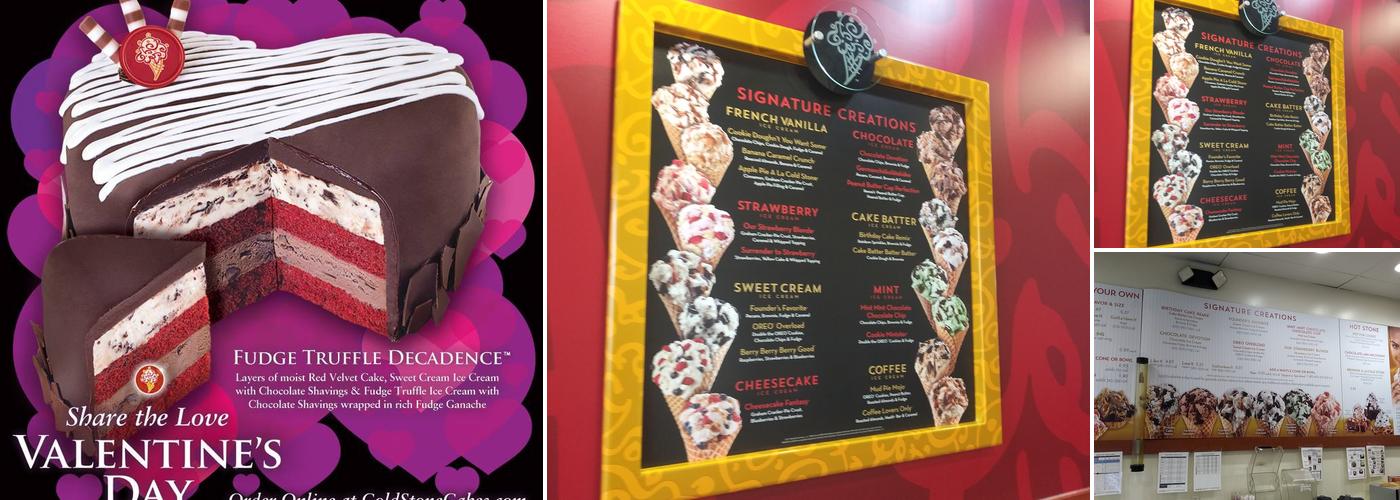 Cold Stone Creamery Menu
