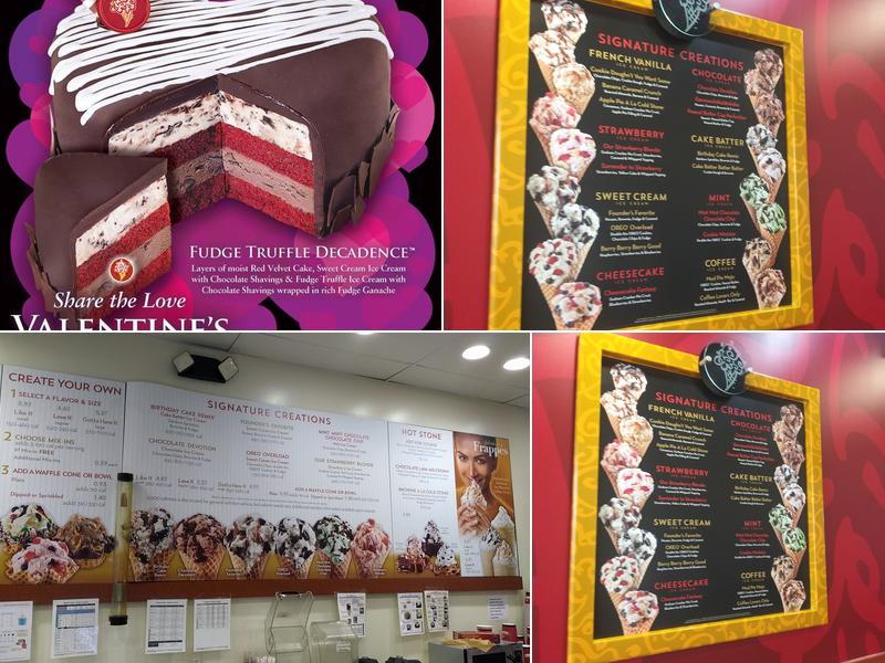 Cold Stone Creamery Menu