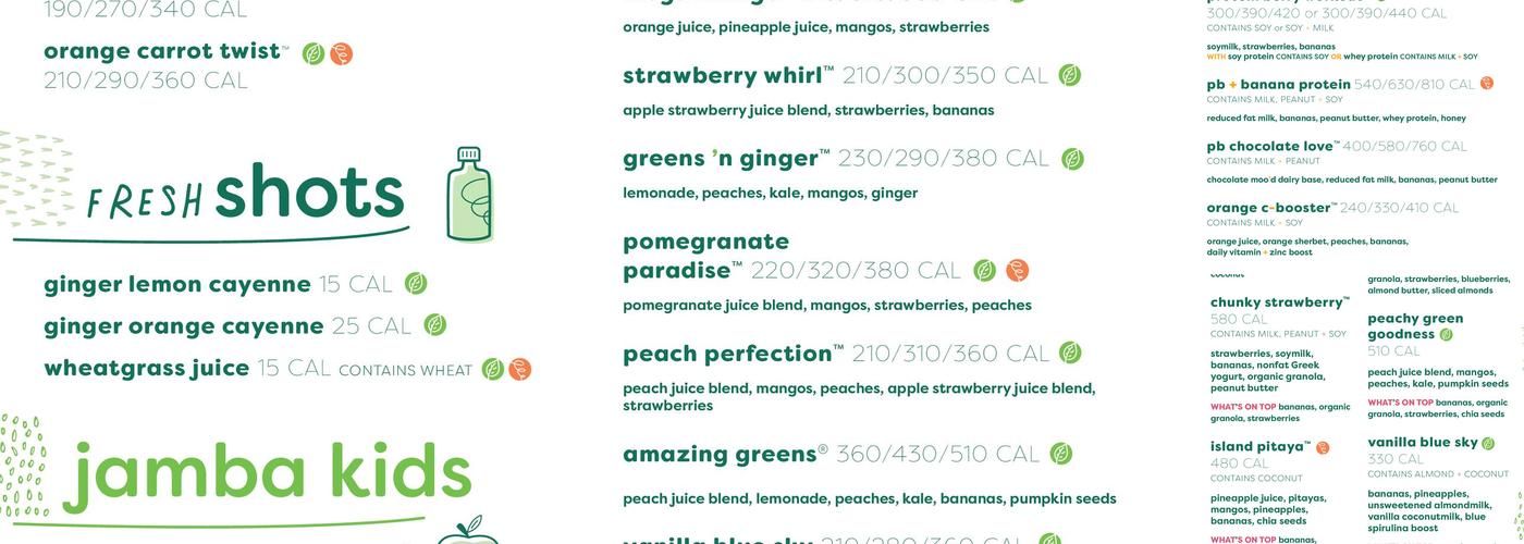 Jamba Menu