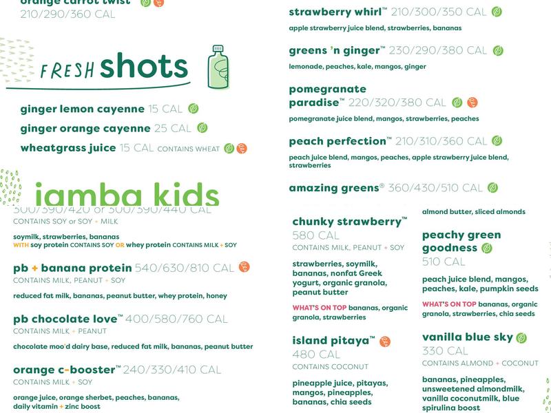 Jamba Menu