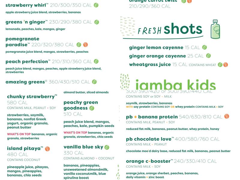 Jamba Menu