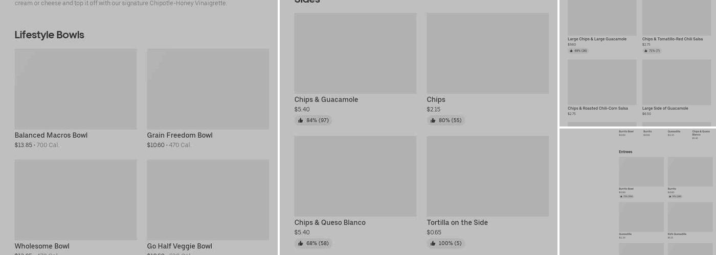 Chipotle Mexican Grill Menu