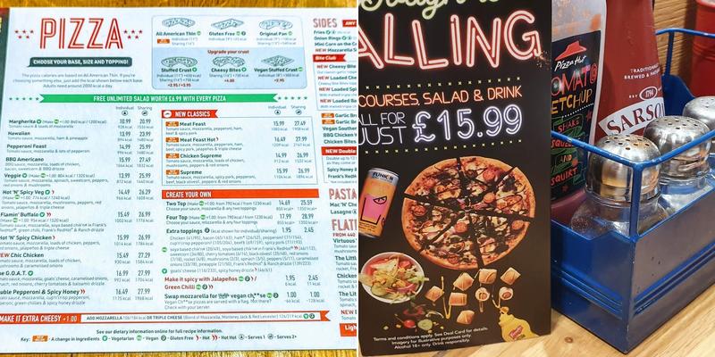 Pizza Hut Menu