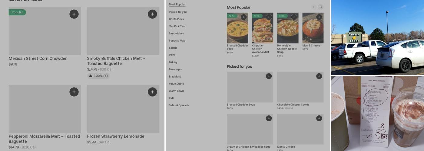 Panera Bread Menu