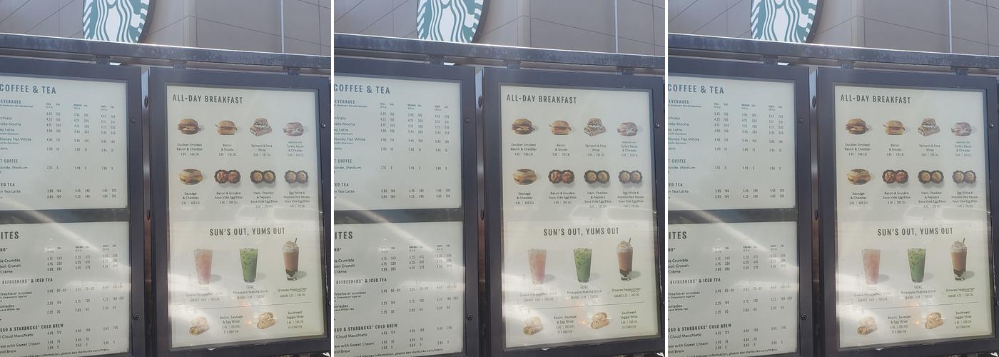 Starbucks Menu