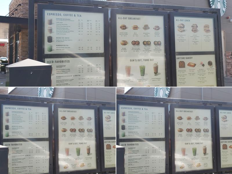Starbucks Menu