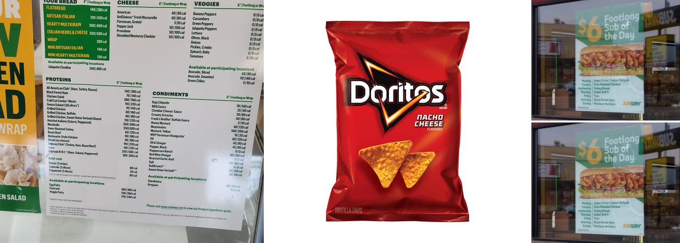 Subway Menu