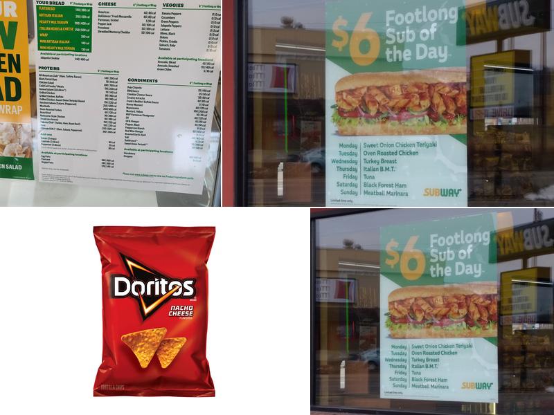 Subway Menu