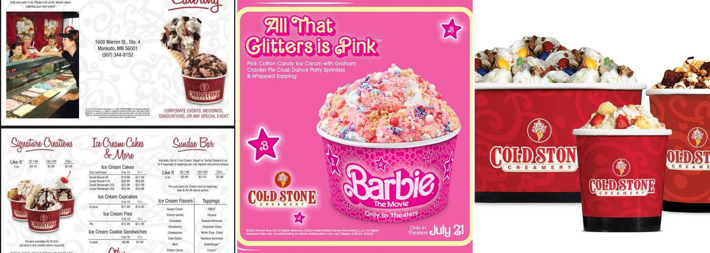 Cold Stone Creamery Menu