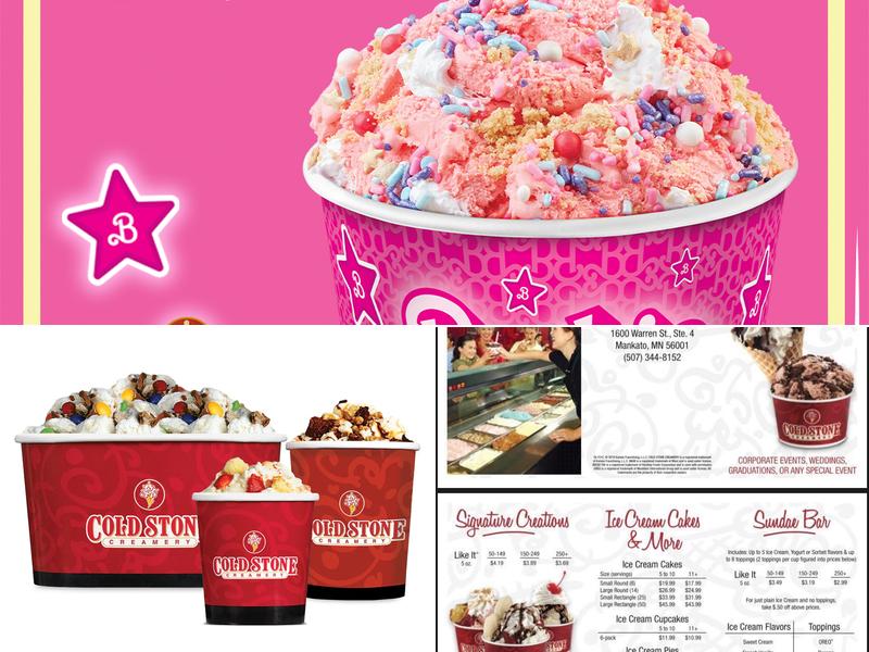 Cold Stone Creamery Menu