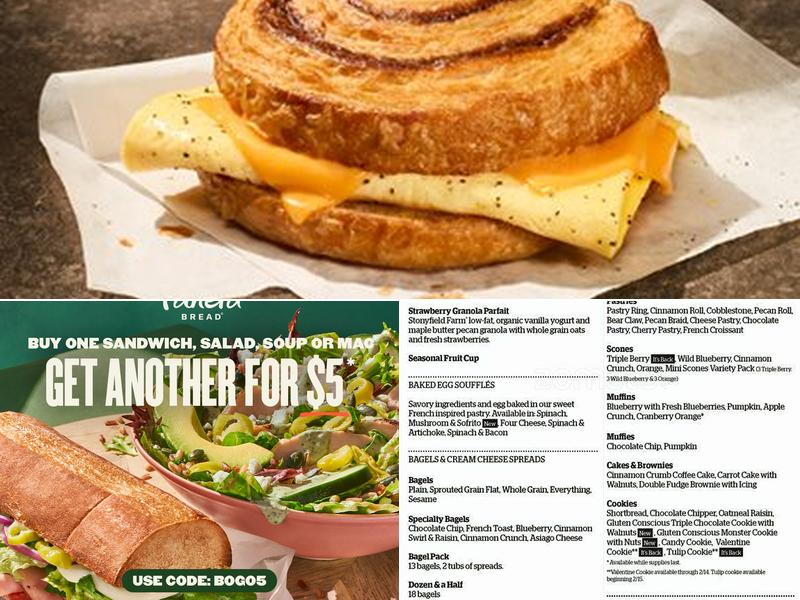 Panera Bread Menu