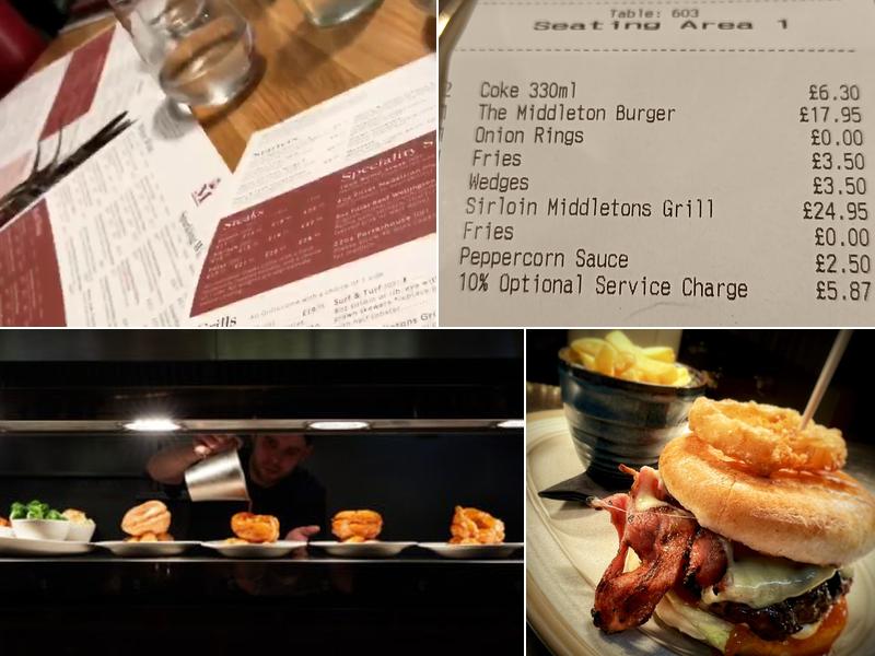 Middletons Steakhouse & Grill Norwich Menu