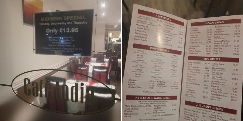 Café India Menu