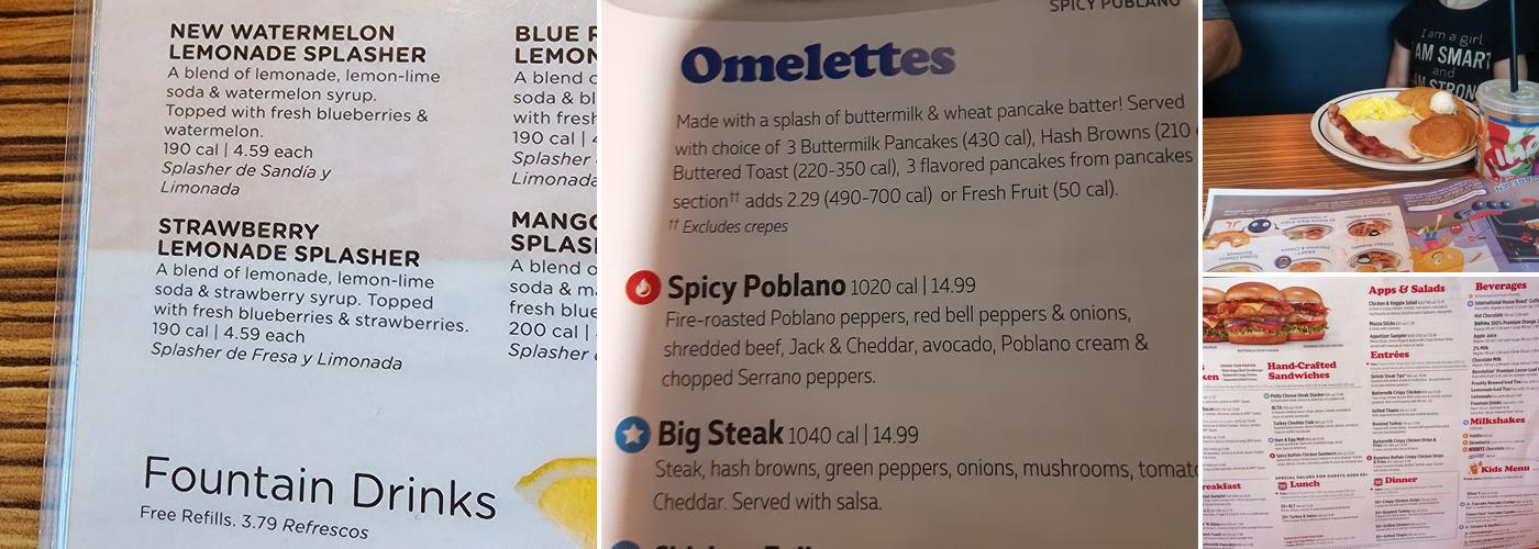 IHOP Menu