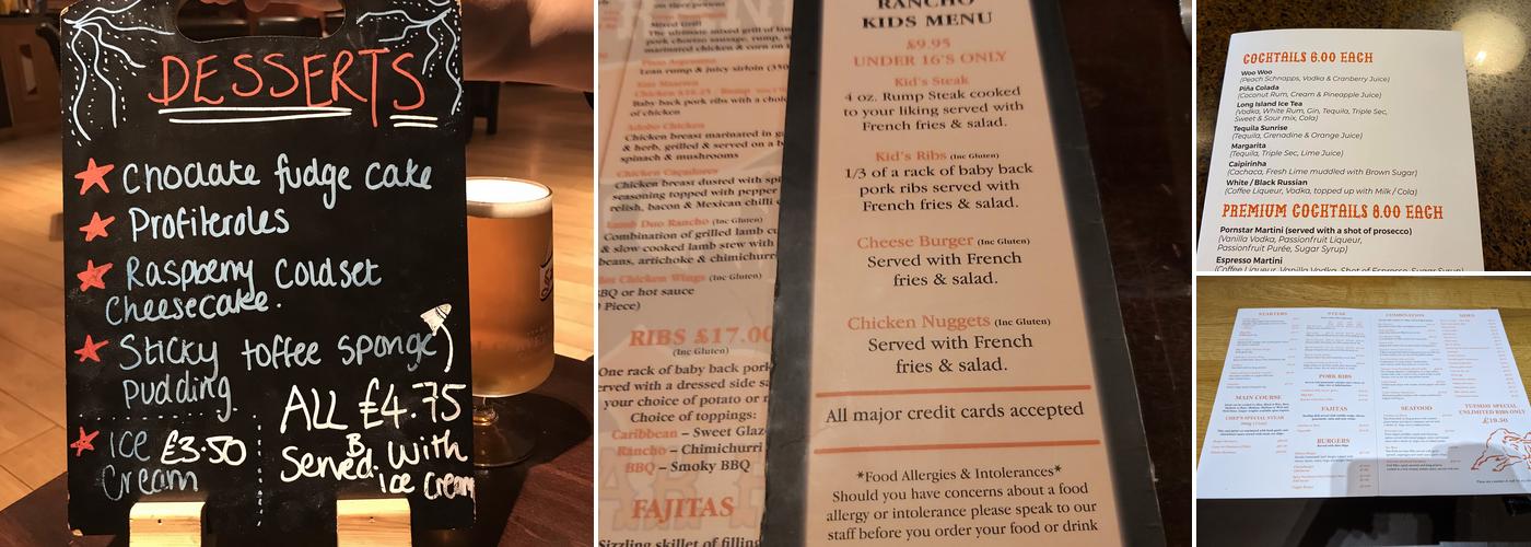 Rancho Steak House Menu