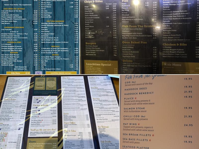Lakeside Fish & Chips Menu