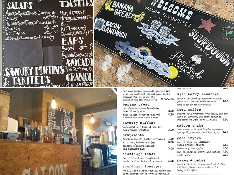 Coffee Saloon Menu