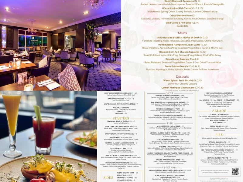 Ventana Grand Café Menu