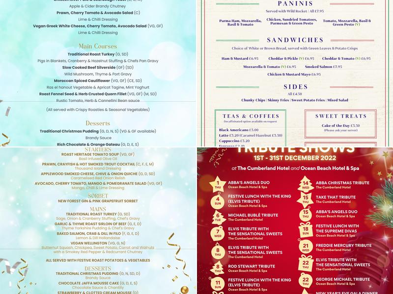 Ocean Beach Hotel & Spa Menu