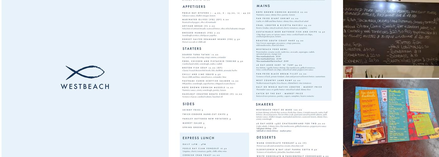 WestBeach Menu
