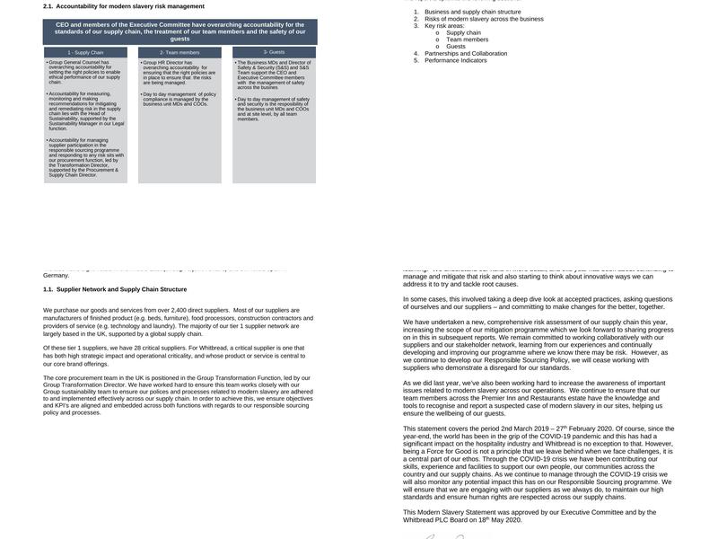 Premier Inn Lancaster hotel Menu