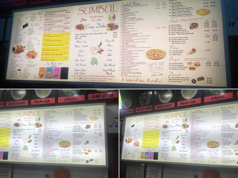 Sumbul Kebab House Menu