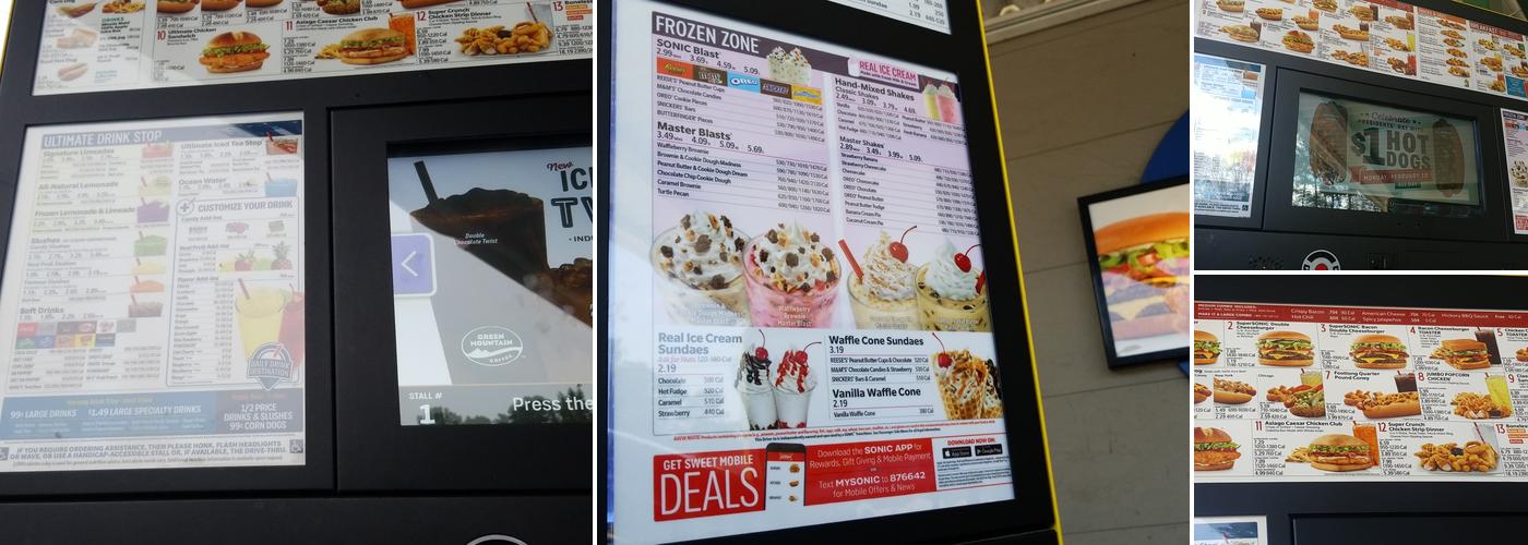 Sonic Drive-In Menu