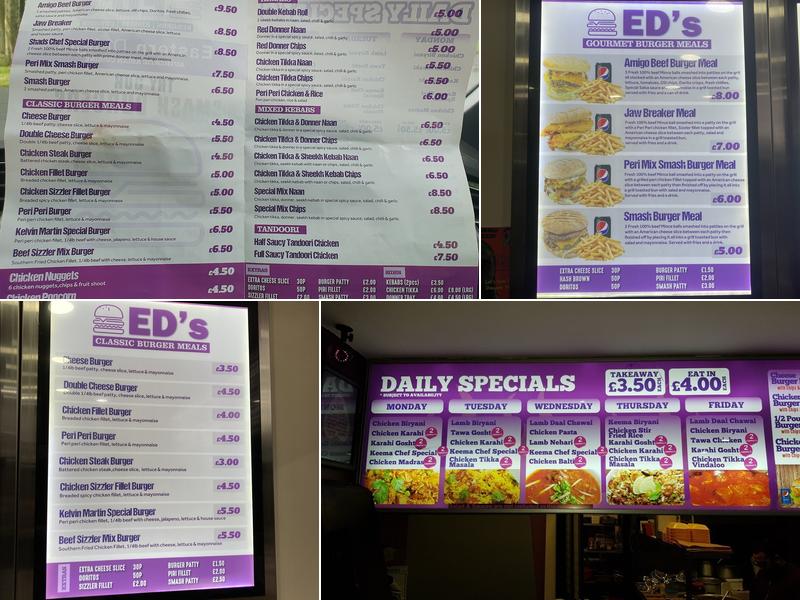 ED’s Eastern Delight Menu