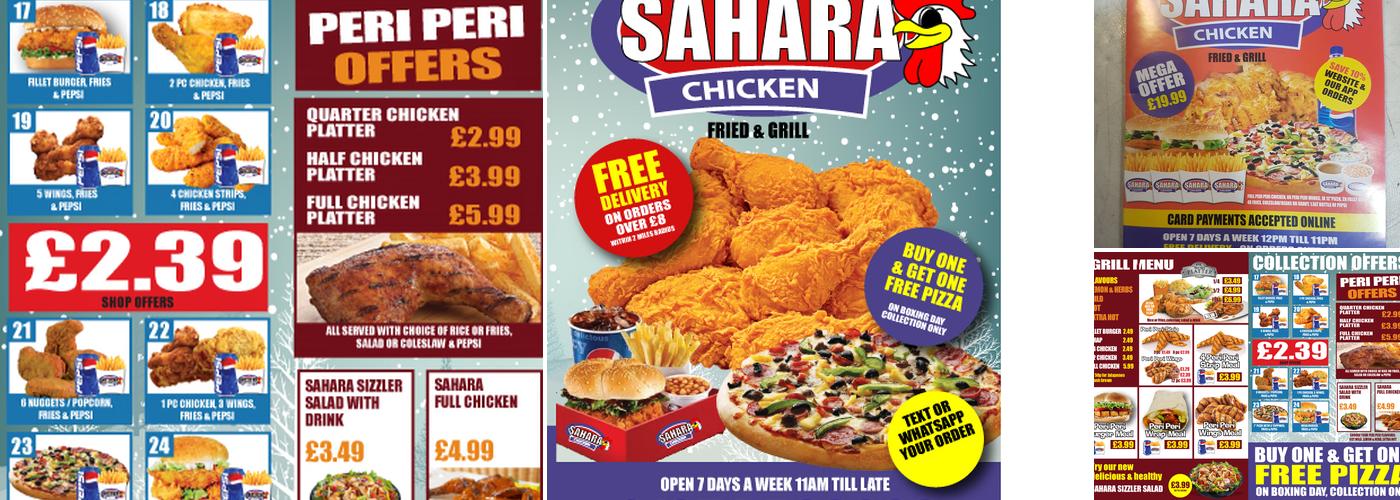 Sahara Chicken Menu