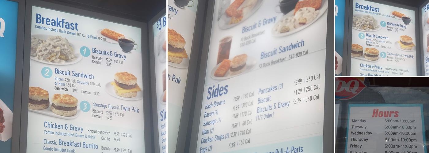 Dairy Queen Grill & Chill Menu