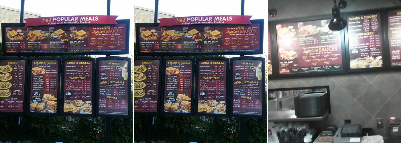 Zaxby's Chicken Fingers & Buffalo Wings Menu