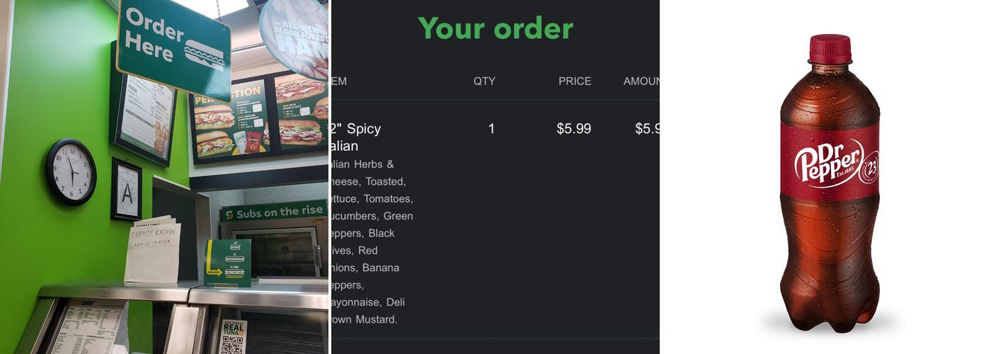 Subway Menu