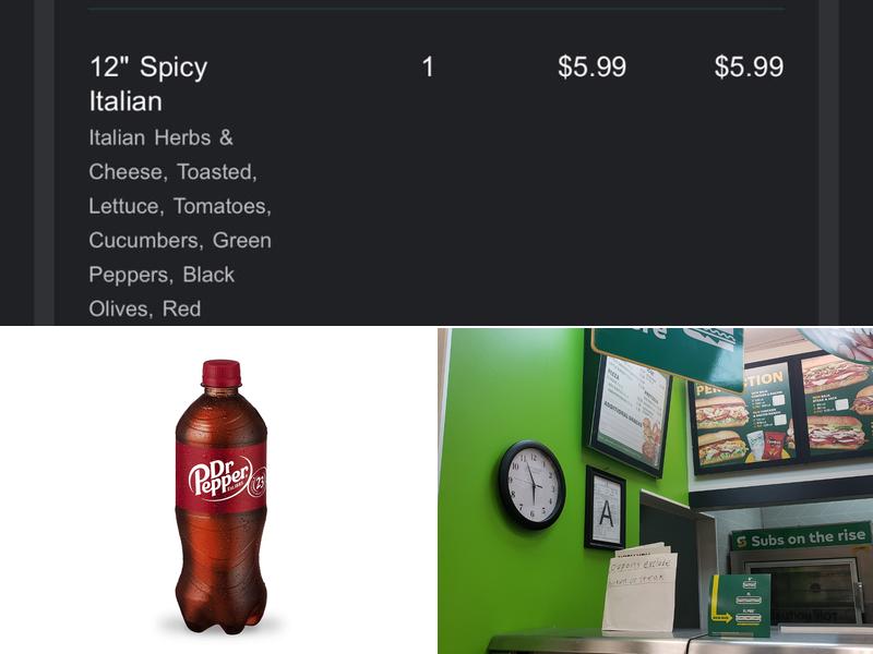 Subway Menu