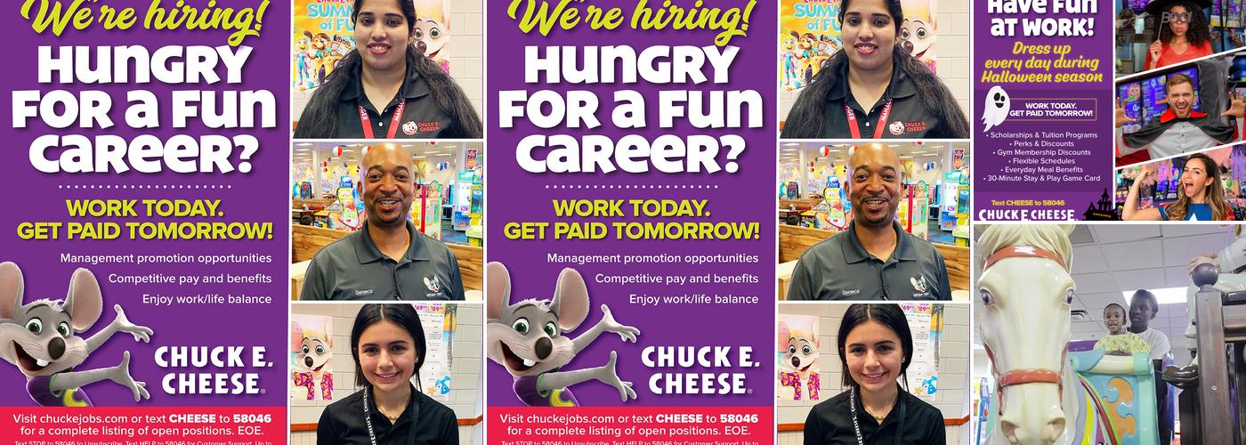 Chuck E. Cheese Menu