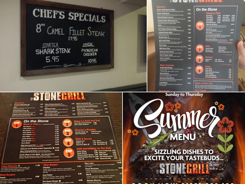 The Stone Grill Menu