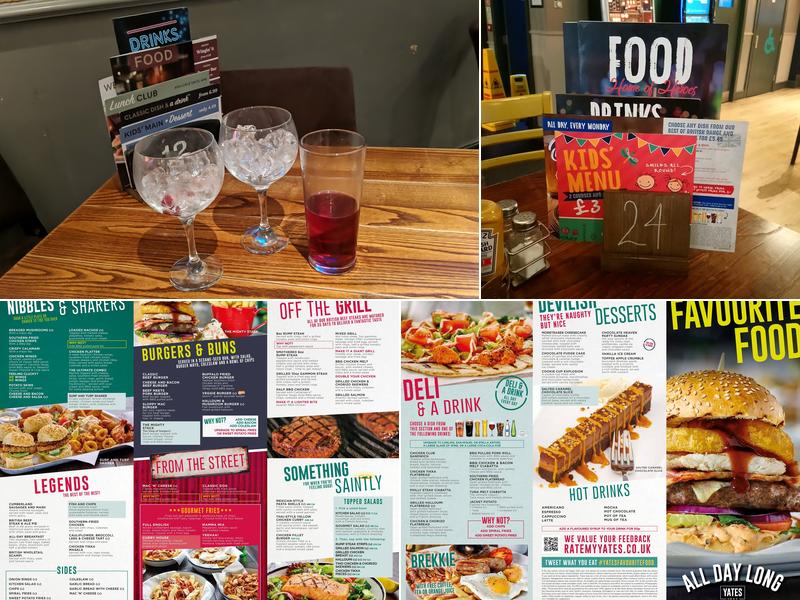 Yates - Market Street Blackpool Menu