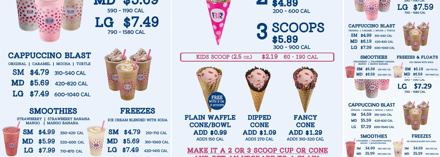Baskin-Robbins Menu