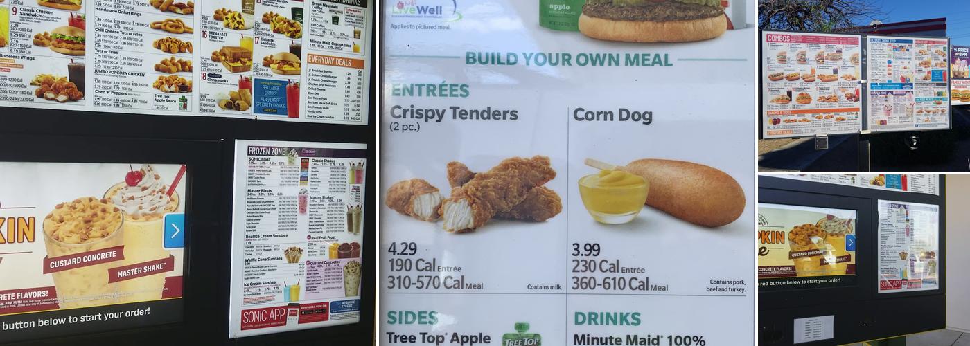 Sonic Drive-In Menu
